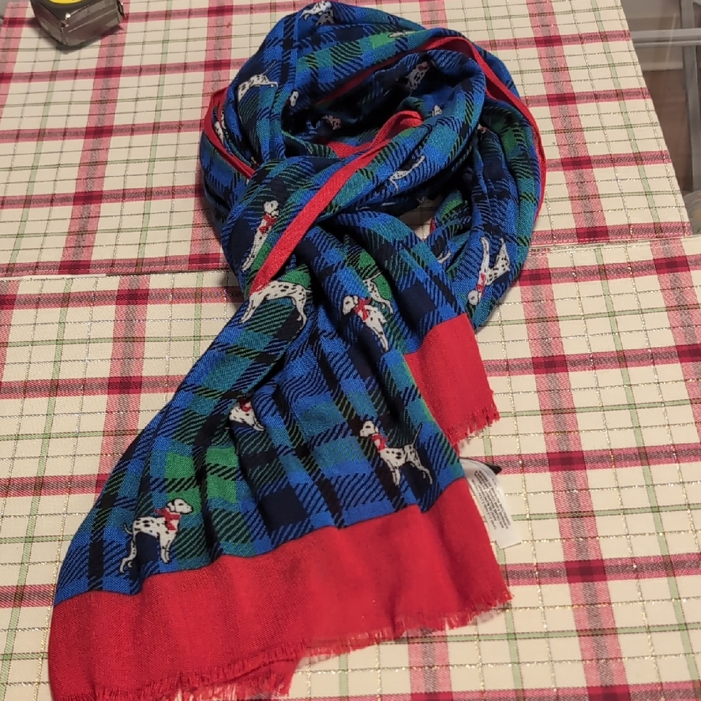 Talbots Dalmatian Plaid Scarf